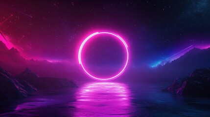 Futuristic Flow Glowing Waves in Purple and Blue, Dynamic Elegance Modern Dark Abstract Background, Radiant Technology Shiny Lines and Abstract Waves