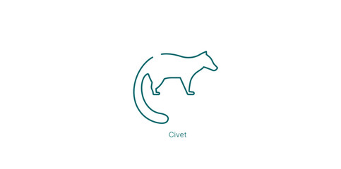 Animalic Civet Sensual Perfume Tones Vector Icon