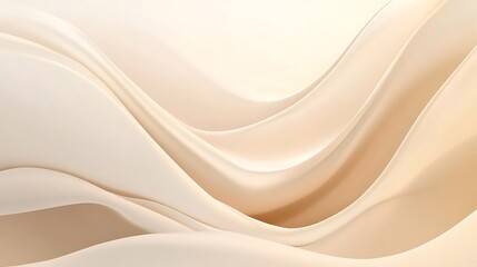 Elegant beige fabric waves flowing smoothly