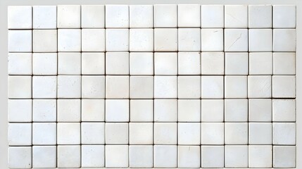 White and Off-White Square Tiles Mosaic Wall Texture