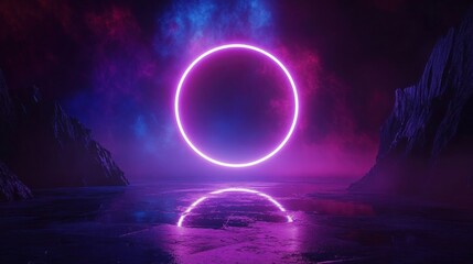 Futuristic Flow Glowing Waves in Purple and Blue, Dynamic Elegance Modern Dark Abstract Background, Radiant Technology Shiny Lines and Abstract Waves