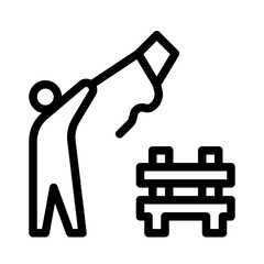 kids play line icon