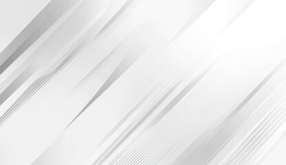 Obraz premium A white background with diagonal lines and geometric shapes in light gray. Perfect for corporate designs, wide banners, and high-resolution digital content, with sharp focus and no blur effect.