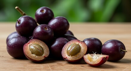 Fototapeta premium Organic Java Plum (Duhat/Lomboy), Syzygium Cumini Fruit