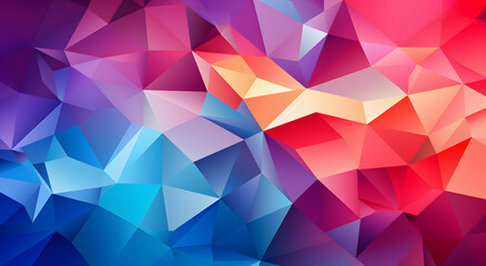 Multicolor polygonal illustration, which consist of triangles. Geometric background in Origami style with gradient. Triangular design for your business. Rainbow, spectrum image.