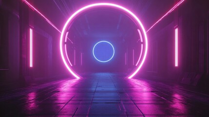 Futuristic Flow Glowing Waves in Purple and Blue, Dynamic Elegance Modern Dark Abstract Background, Radiant Technology Shiny Lines and Abstract Waves