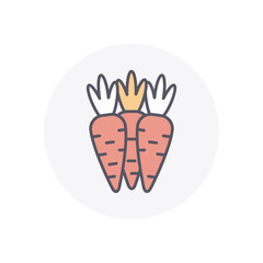Obraz premium Carrots vector icon stock ilustration