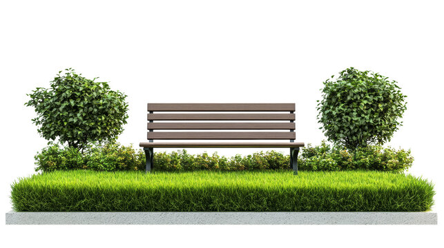 Relaxing park bench amid lush greenery urban park photography peaceful setting nature's beauty tranquility