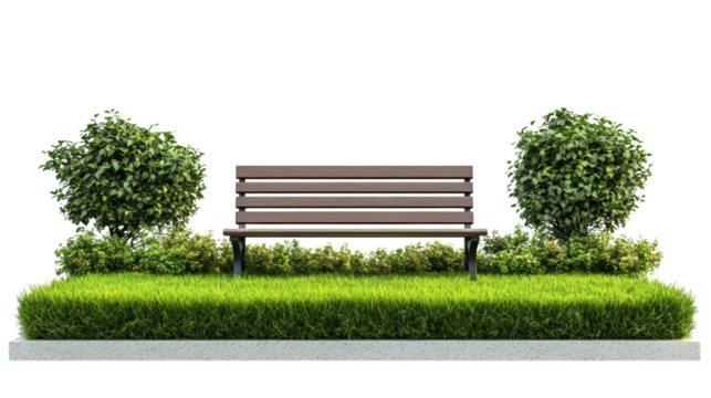 Relaxing park bench amid lush greenery urban park photography peaceful setting nature's beauty tranquility