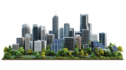 Urban development trends in sustainable architecture cityscape 3d visualization futuristic...