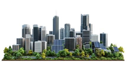 Urban development trends in sustainable architecture cityscape 3d visualization futuristic environment aerial perspective for seo