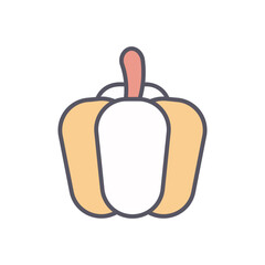 Paprika vector icon stock ilustration