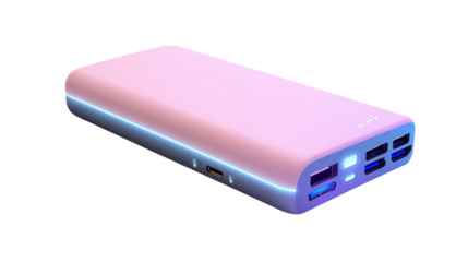 Portable power bank charging devices home electronics modern close-up energy solutions