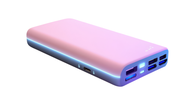Portable power bank charging devices home electronics modern close-up energy solutions