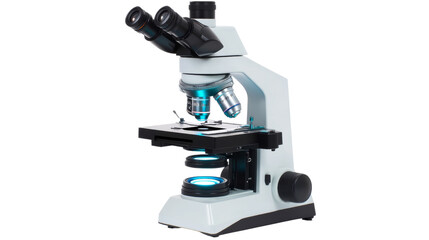 Microscope examination of samples laboratory scientific equipment modern science lab focus on...