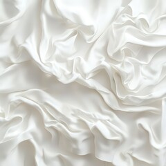 Obraz premium Elegant white silk satin fabric with a smooth, silky texture
