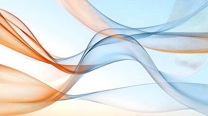 Obraz premium Abstract Orange and Blue Flowing Waves Background