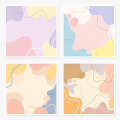 Hand drawn abstract color art background design. Banner and cover wallpaper.