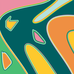 Hand drawn abstract color art background design. Banner and cover wallpaper.