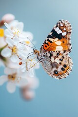 Captivating Spring Equinox Butterfly Encounter with Blossoms - Nature for Eco-Friendly Brand Marketing and Seasonal Design Inspiration