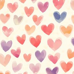 seamless pattern with hearts vector illustration 