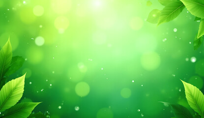 Nature-Inspired Abstract Background with Leaf Patterns, Green Gradients, and Organic Shapes Representing Sustainability and Eco-Friendly Business Practices