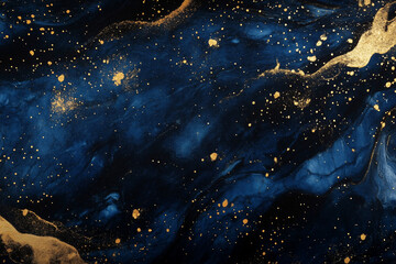 beautiful blue and gold background with a lot of gold glitter. The colors are vibrant and eye-catching, creating a sense of luxury and opulence. The glitter adds a touch of sparkle