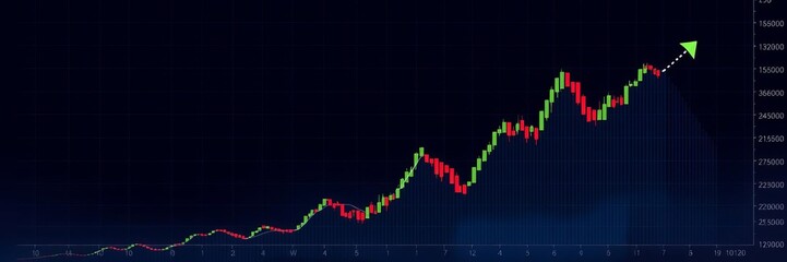 A dynamic line chart displaying fluctuations in the stock market, symbolizing investor finance and market trends, growth, profit