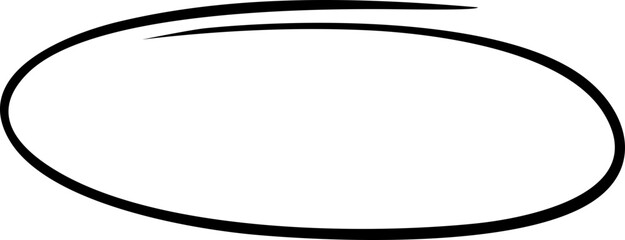 Hand-Drawn Ellipse Circle Sketches Illustration