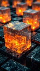 Blockchain Powered Healthcare System Represented by Futuristic Holographic Medical Record Cubes