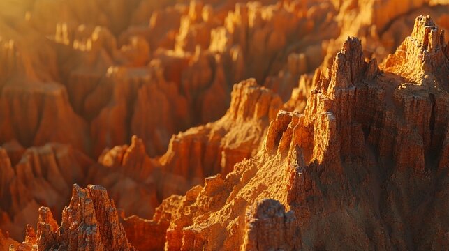 Golden Hour Canyon Landscape - Powered by Adobe