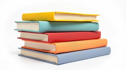 Fototapeta premium Stack of Vibrant Hardcover Books
