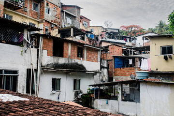 Favela  adossée aux colines de Rio de Janeiro