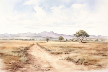 Fototapeta premium Landscape grassland outdoors scenery.