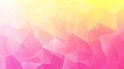 Abstract Pink Yellow Geometric Triangular Background