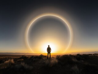 Outdoors Giant Floating Mysterious Halo Circular Band of Pulsing Light