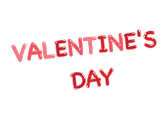 A text Happy Valentine's Day. Lettering holiday banner, Vector illustration. 