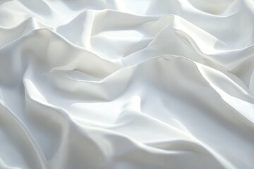 Obraz premium Smooth white silk fabric draped indoors, soft light