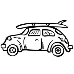 Vacation Car Illustration