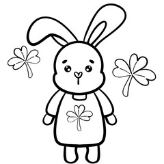 Cute rabbit st. Patrick's day celebration 
