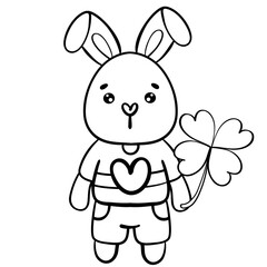 Cute rabbit st. Patrick's day celebration 
