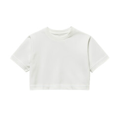 White cropped tee shirt studio shot, mockup