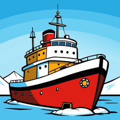 Obraz premium ship in the sea