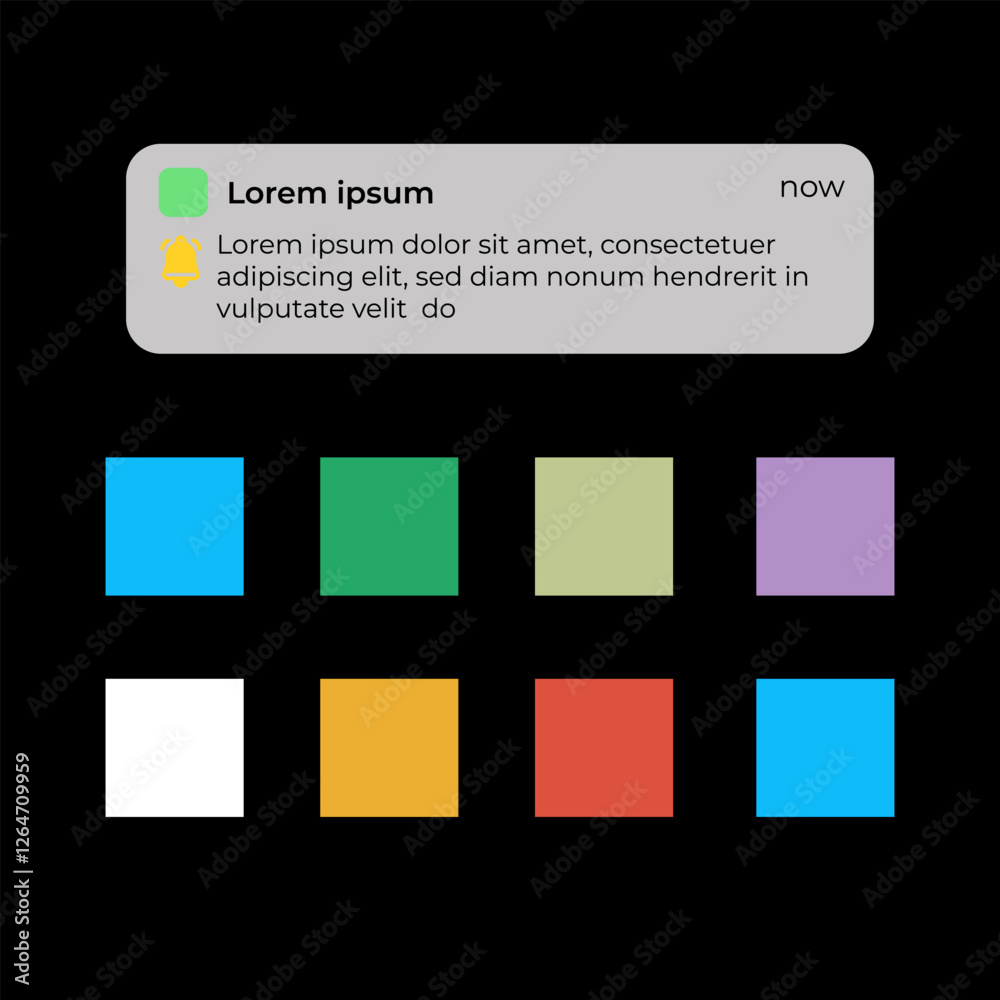 Poster viewing notifications on your mobile device. iphone new message notification. concept on realistic i