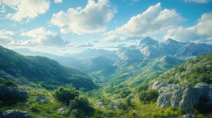 Obraz premium Mountain Valley Landscape