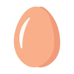 Realistic Isolated Whole Egg Fresh Healthy Meal Vector Illustration