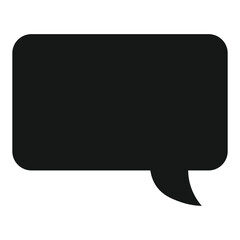 Naklejka premium Comic Speech Bubble Chat Flat Black Cloud Vector