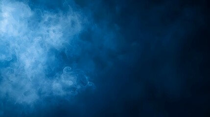 Fototapeta premium Abstract Blue Smoke Background Dramatic Lighting Texture