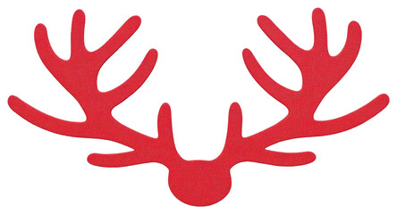 Fototapeta premium Illustration of Red Deer Antlers Isolated On Transparent Background Decoration And Wildlife