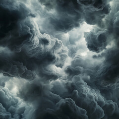 Abstract background with stormy gray-black clouds